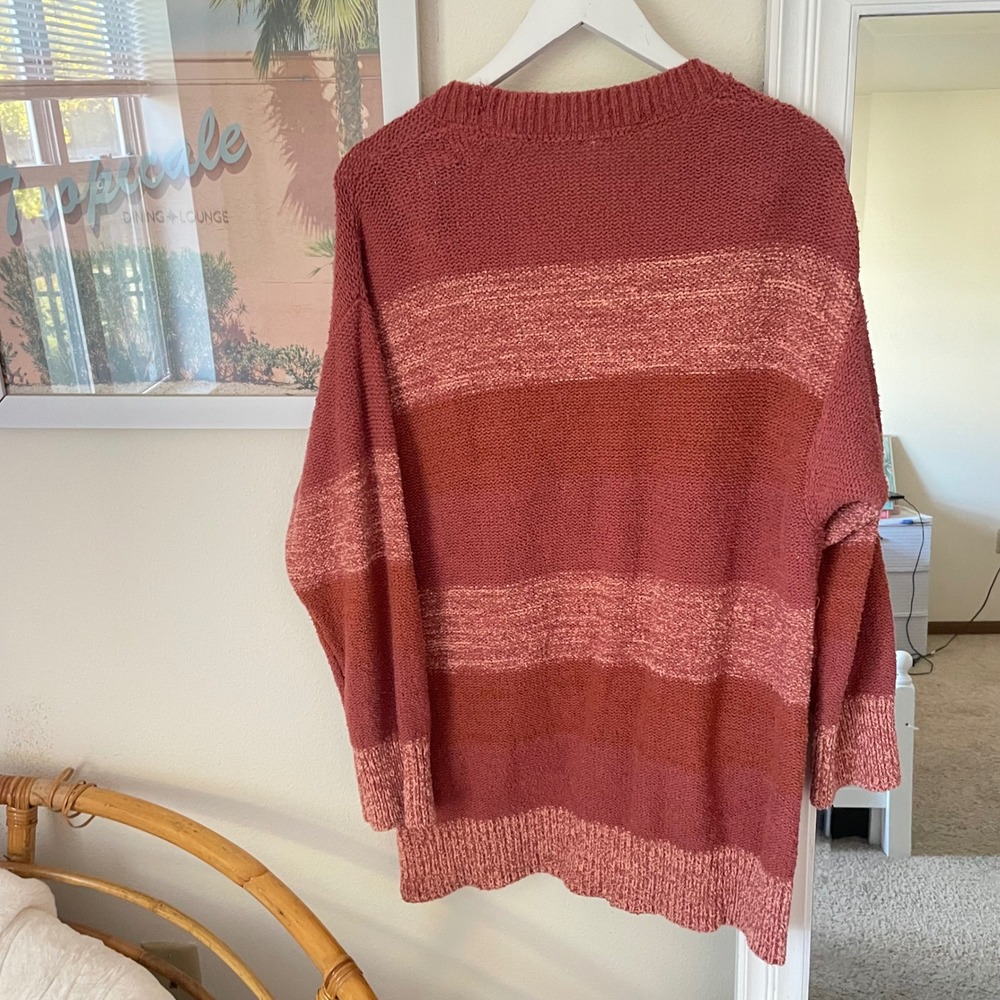 Free People Southport Beach Colorblock Striped Button Cardigan Sweater - Picture 6 of 6